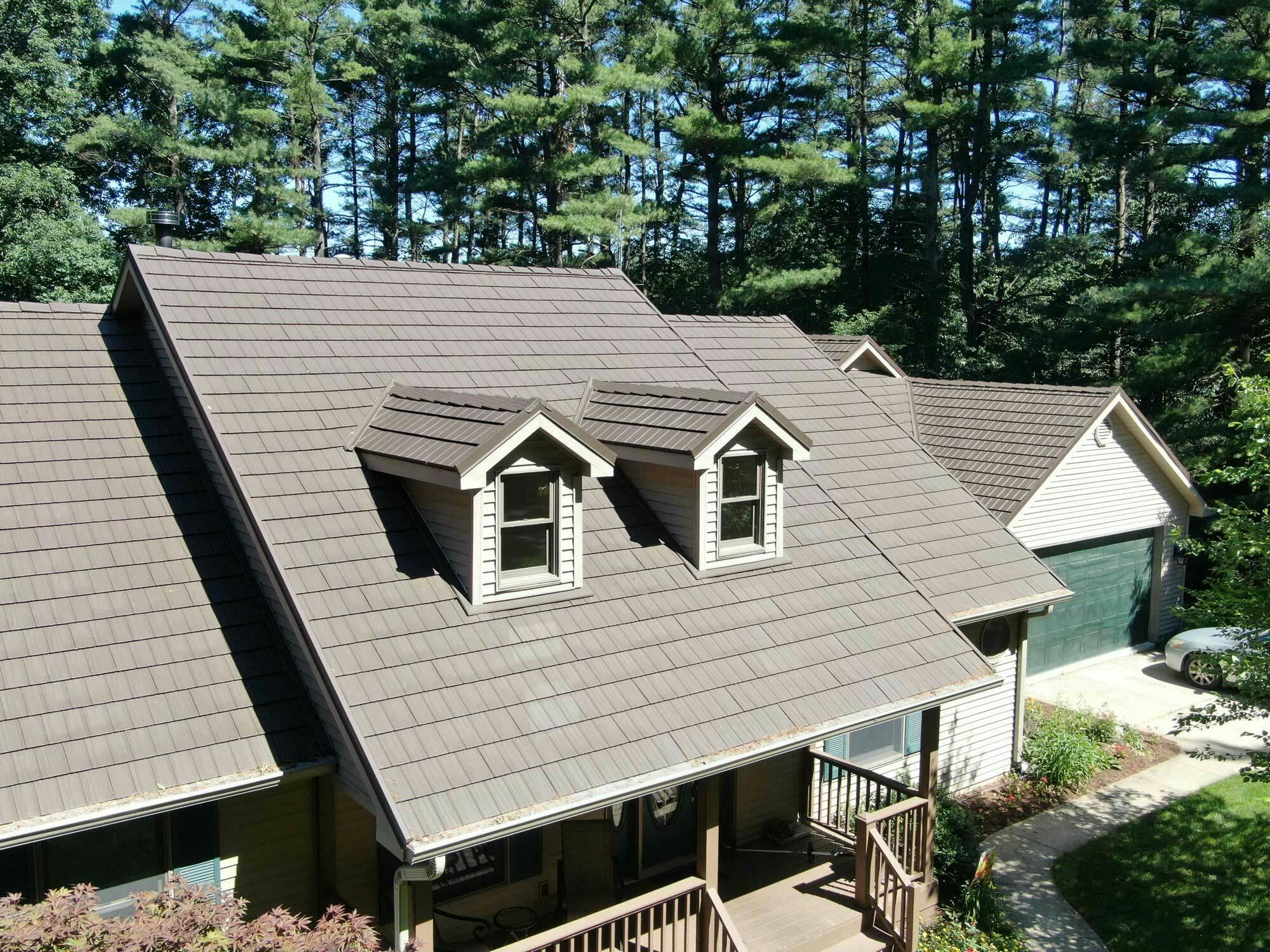Light brown metal roof